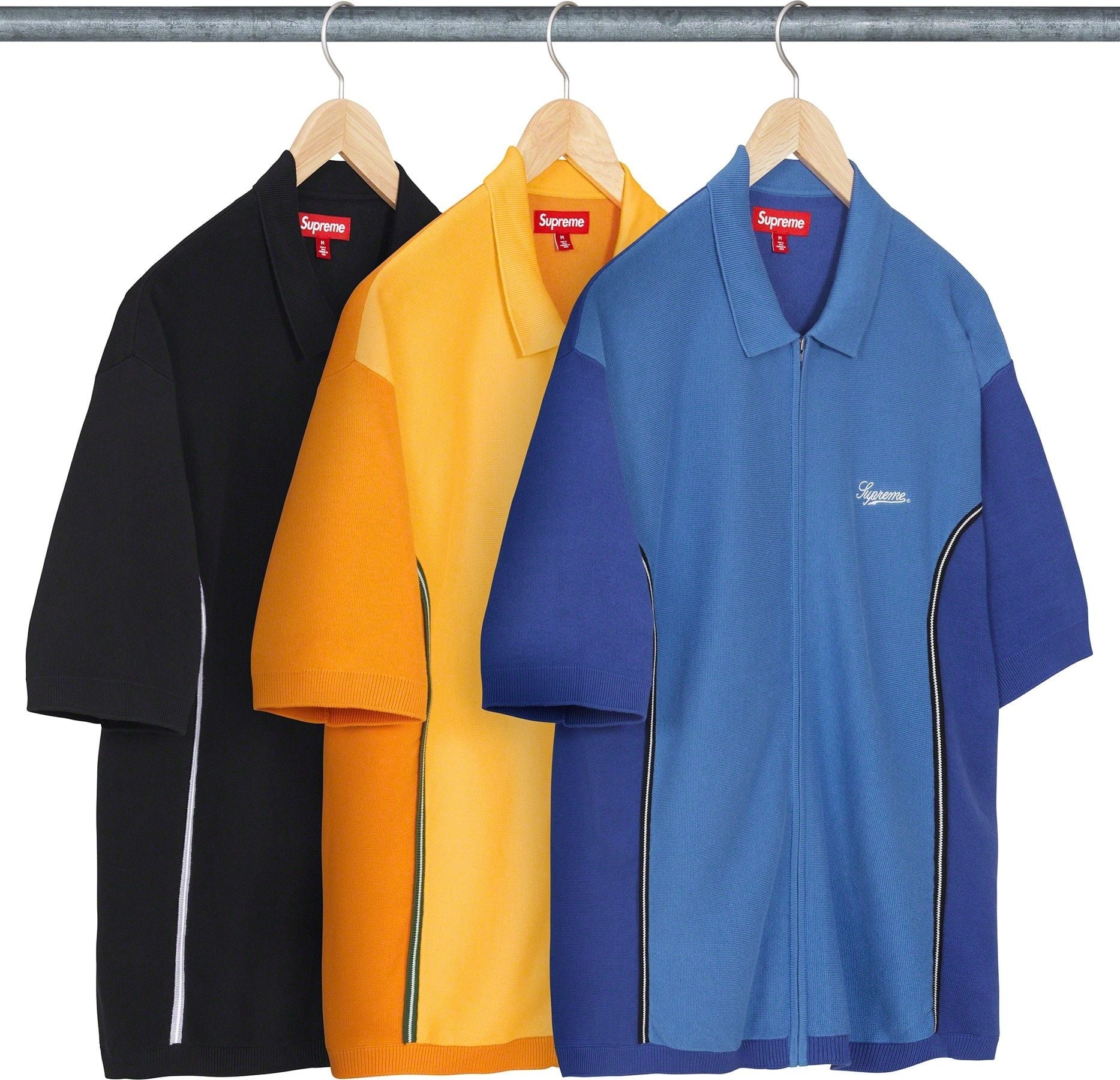 Piping Zip Up Polo